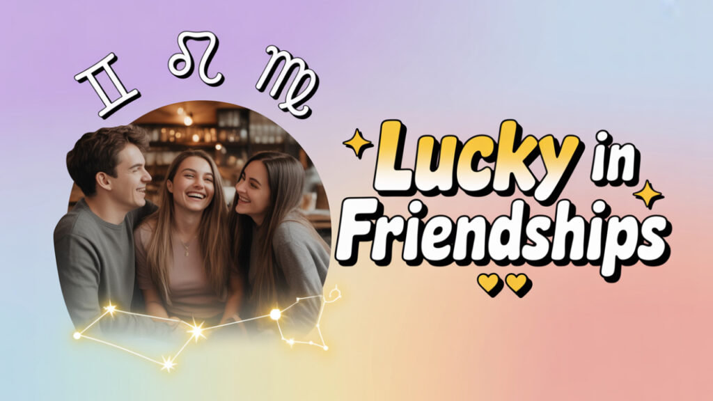 3 Zodiac Signs That Feel Lucky in Friendships Today